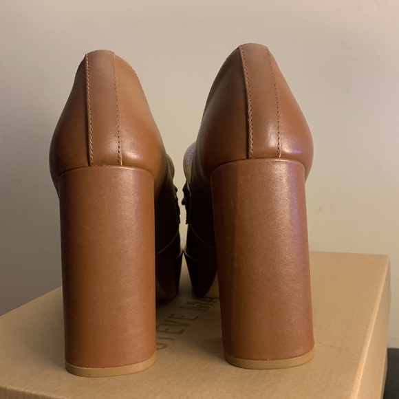 Cognac Blend Heeled Loafers sz 8.5 - Picture 12 of 17